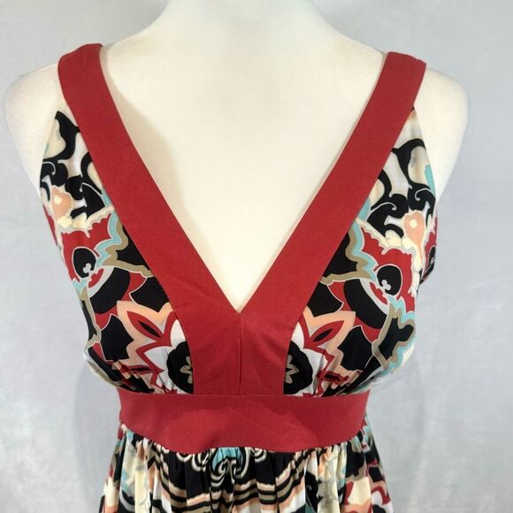 Ann Taylor Loft Trulli vneck boho print dress size 6P NWT - Picture 2 of 7